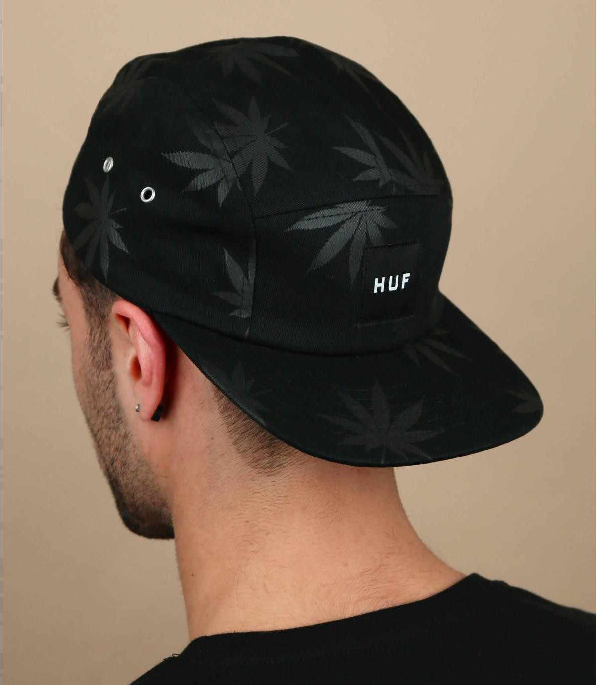 5 panel Huf weed Plantlife Volley black